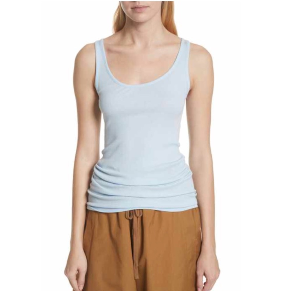 Vince Light Blue/Green Scoop Neck Tank Top